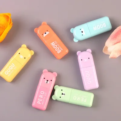 Cute Mini Bear Highlighter Sets 6 Pcs